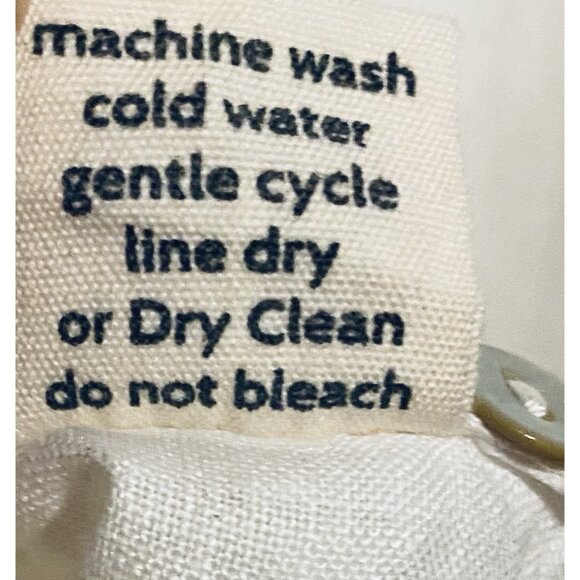 South Street Linen Top Womens M/L ivory White French Tunic Minimialist Lagenlook - Picture 6 of 7